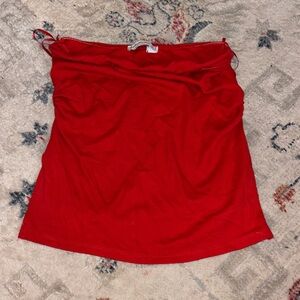 Stradivarius Red Crop Top